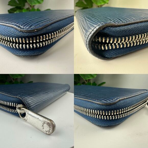 💎✨Authentic LOUIS VUITTON Epi Zippy Wallet Long Wallet Navy Blue - Picture 5 of 5